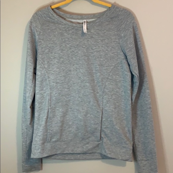 Fabletics Tops - Fabletics Pullover with front pocket gray size sm